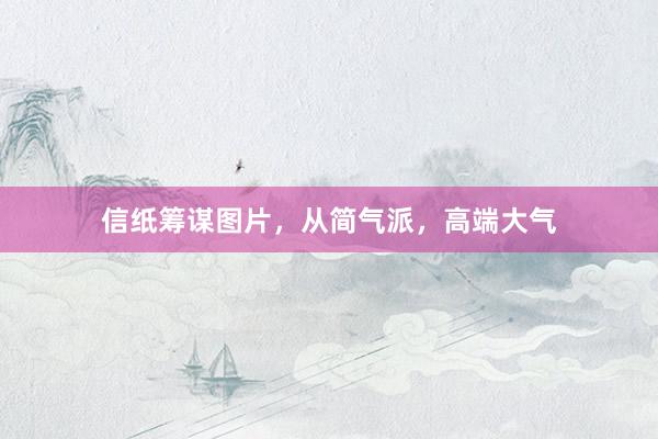 信纸筹谋图片，从简气派，高端大气